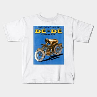 Motocyclette De-De France Vintage Poster 1927 Kids T-Shirt